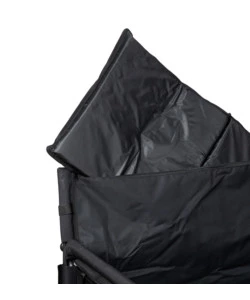CARRELLO PIEGHEVOLE EUROGARDEN CON RUOTE E FUNZIONE PANCHINA IN ACCIAIO NERO 108X55,5X73 CM